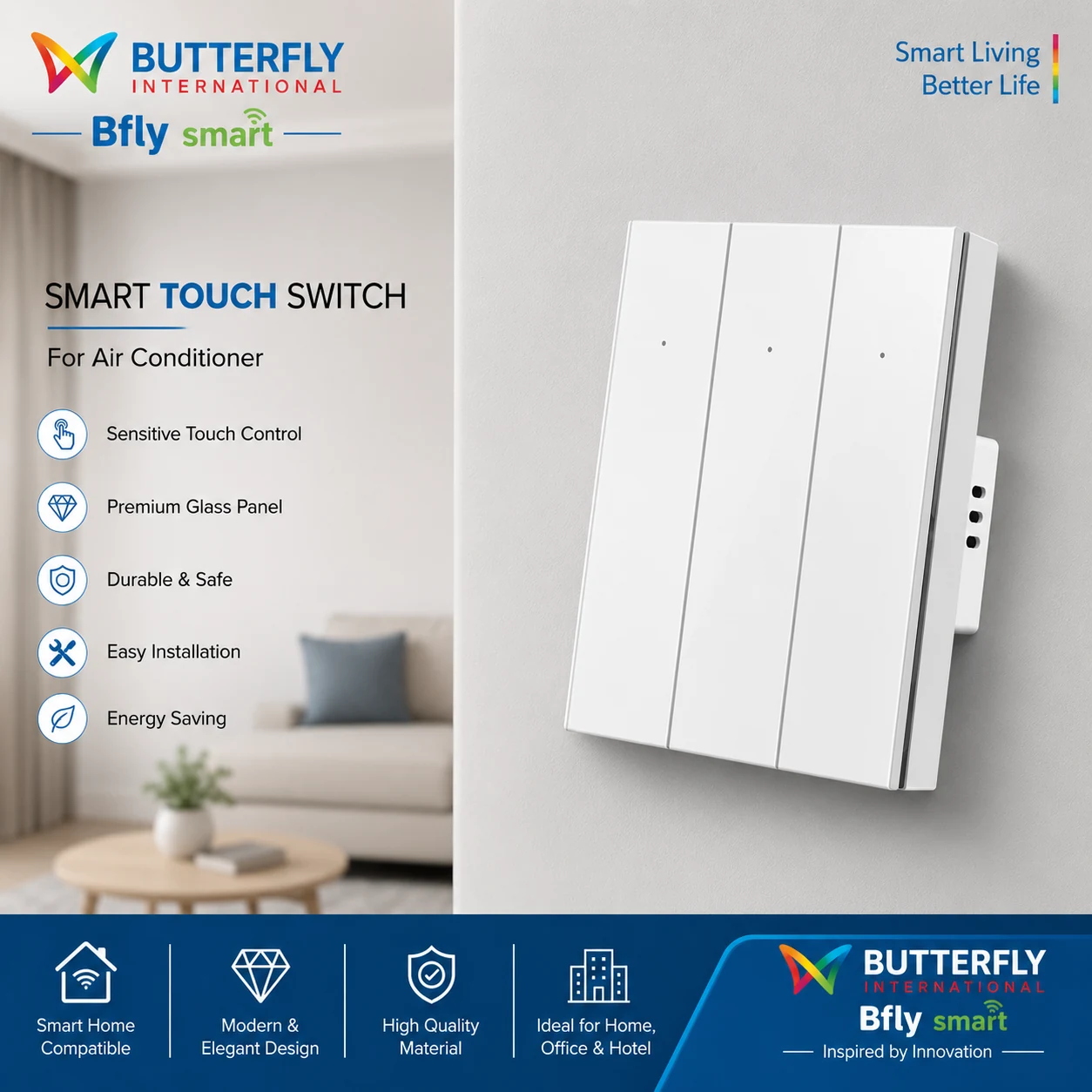 Bfly Smart Glass Touch Switch – ButterFly BD
