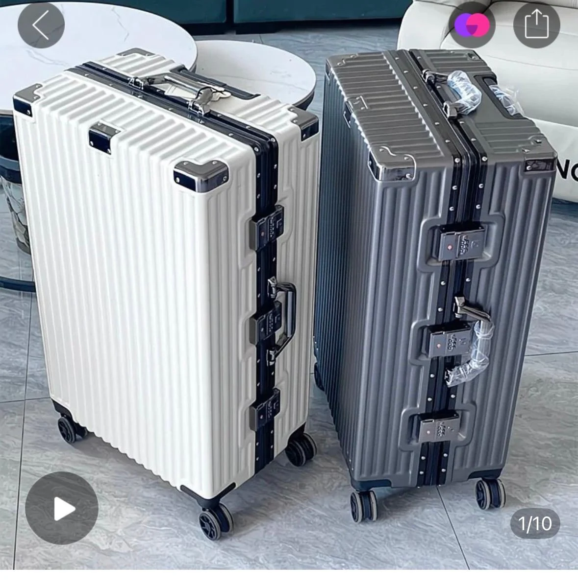 Premium Aluminum Frame Travel Suitcase – ButterFly BD image 2