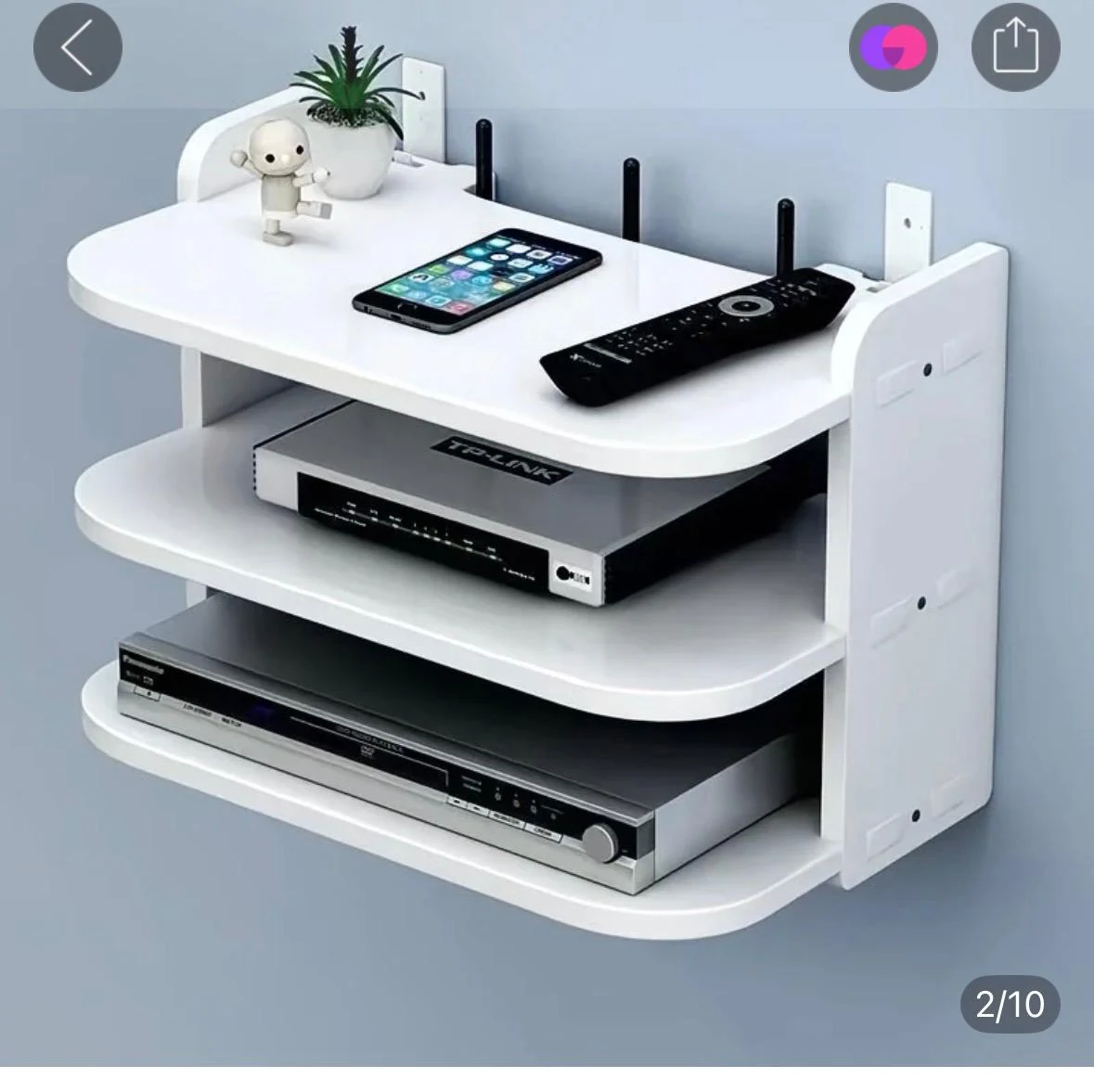 Wifi Hanging Shelf Router Power Strip Multi Outlet TV Set Top Box Cable Hidden Floating Rack Wall Mount Holder Storage Organizer – ButterFly BD