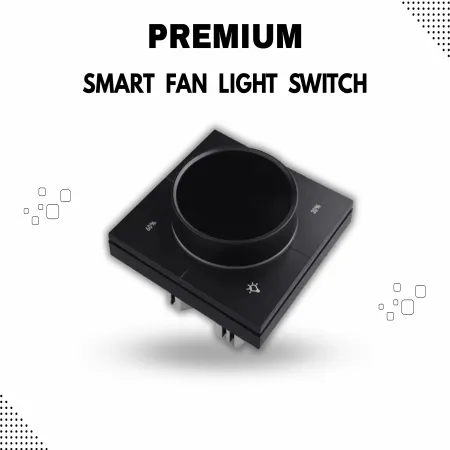Tuya Premium WiFi Smart Fan & Light Switch– Manual Control, Alexa & Google Compatible – ButterFly BD image 2