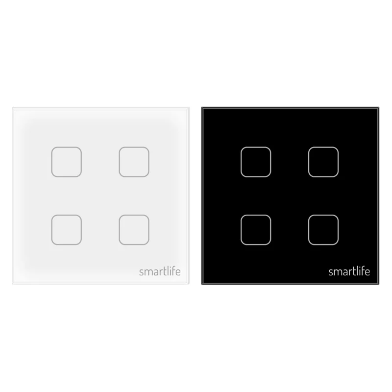 SmartLife 4 Gang Smart Touch Wall Switch (WiFi) – ButterFly BD