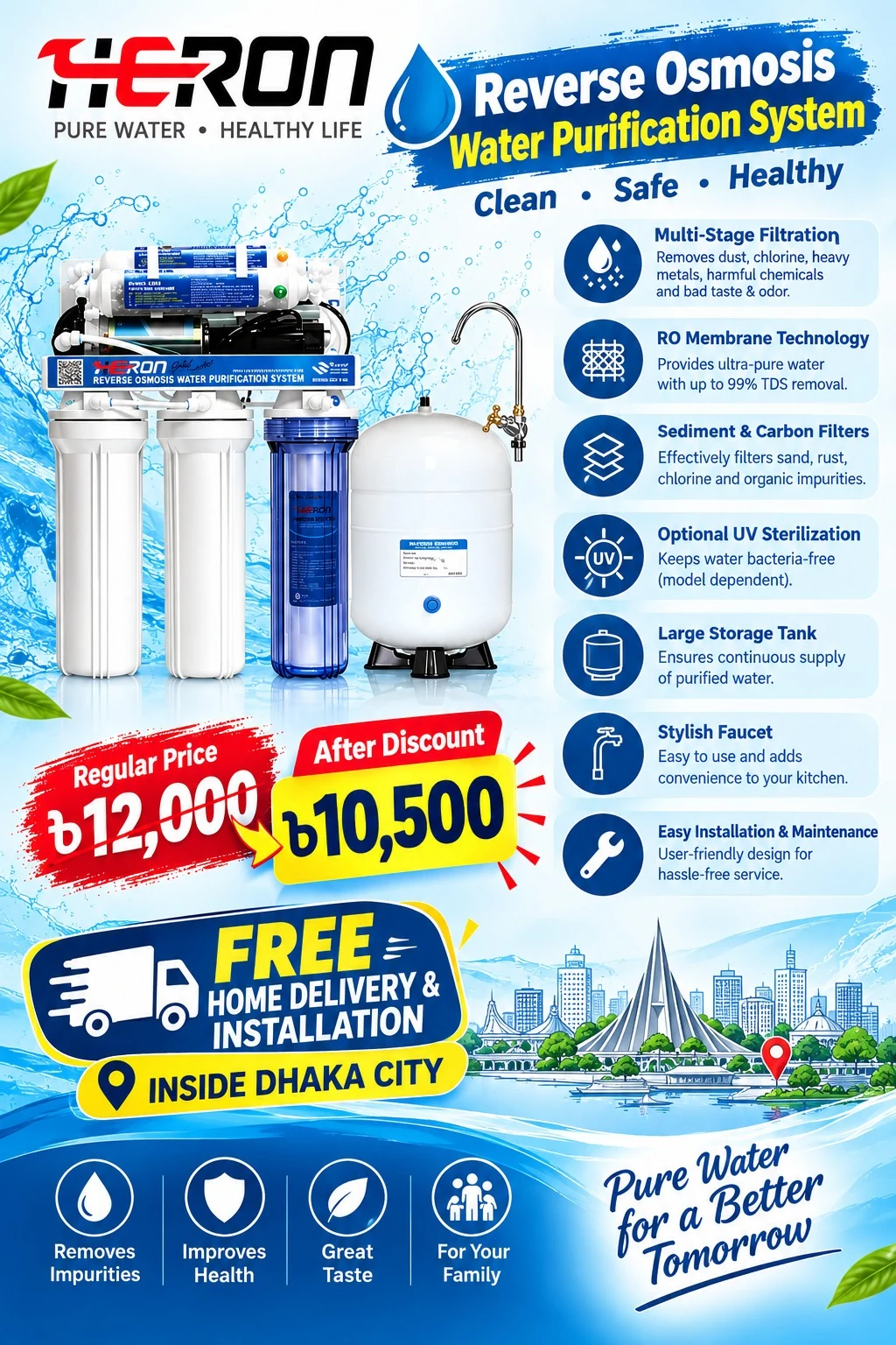Heron Reverse Osmosis Water Purification System